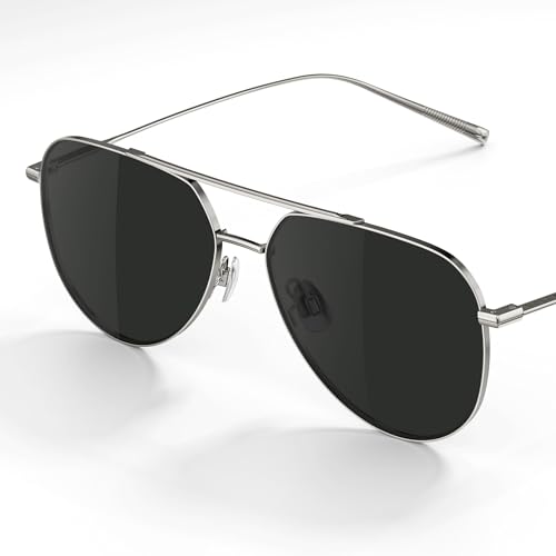 BOLON Ultra Lightweight Full Titanium Classic Aviator Polarized Sunglasses, Exclusive Eyewear Brand of EssilorLuxottica4