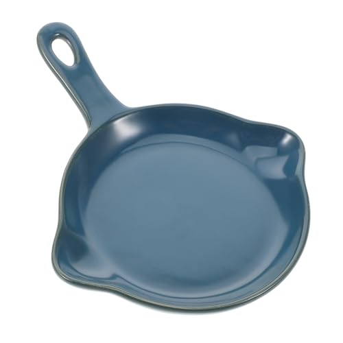 TOPPERFUN Bandeja de hornear cerámica asa para hornear bandejas para hornear para horno platos para hornear para horno fuente de horno de cerámica cuenco para hornear asado porcelana Azul