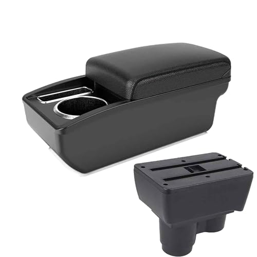 Car armrest for Renault Duster Armrest Box for Dacia Duster Car Armrest Storage Box Cup Holder Dedicated Retrofit Car Accessories 2019-2024 with U.S.B(A2 Black LINE NO USB)