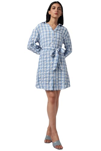 Image of Van Heusen Women Shirt Mid-Thigh Length Dress