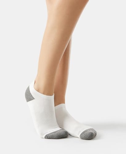 Jockey 7506 Women's Cotton Nylon Blend Solid Low Show Socks with Stay Fresh Treatment (Pack of 2) - Image 7