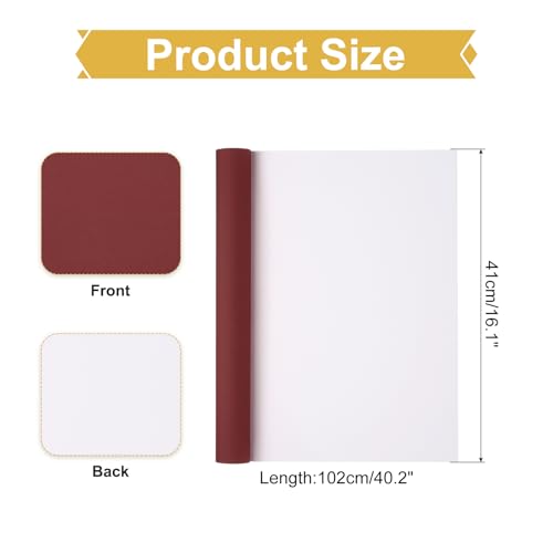 PATIKIL 40x16 Buchbindetuch, Leinen Buchumschlag Buchbinderei Reparaturtuch Buchbindetuch für Buchbinderei Buchkunst Nähen DIY Handwerk, Dunkelrot