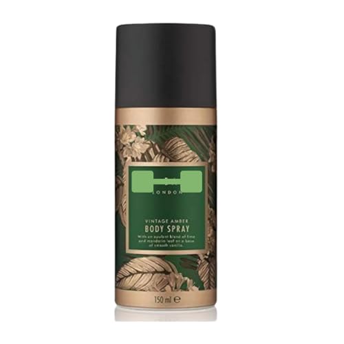 Ted B. Mens Vintage Amber Body Spray Lime and Mandarin Blend with Vanilla 150ml