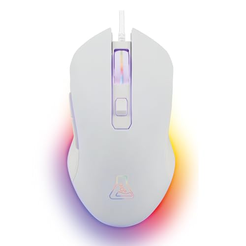 The G-Lab Kult Helium - RATÓN Gaming - 800 a 6400 dpi Sensor óptico, Retroiluminación 7 Colores LED, 6 Botones - Cómodo y Ligero - Compatible con PC/Mac/Xbox One/ PS4/PS5 (con Cable)