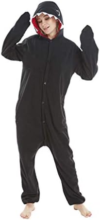 Adult Unicorn Onesie Halloween Animal Costume (XL(177-185CM), BlackShark)