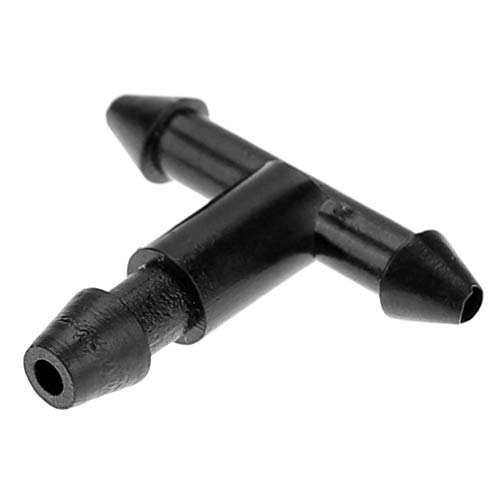 Ghair2 50 Conectores de tubería de riego por Goteo, Conectores de Boquilla de Manguera en T, Herramienta de riego por Goteo, Manguera en Forma de T, riego por Goteo de 3/5 mm