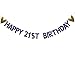 Betteryanzi Purple Glitter paper Garlands Banner, Pre-Strung,21st Birthday Party Decorations Supplies,Purple HAPPY 21ST BIRTHDAY