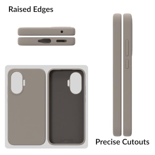 Image of SPRIG Compatible with Poco F7 Premium SilkTone (Liquid Silicone) Back Cover Drop Tested Shock Proof Mobile Case for Men, Women, Boys and Girls with Camera Protection (Light Brown)