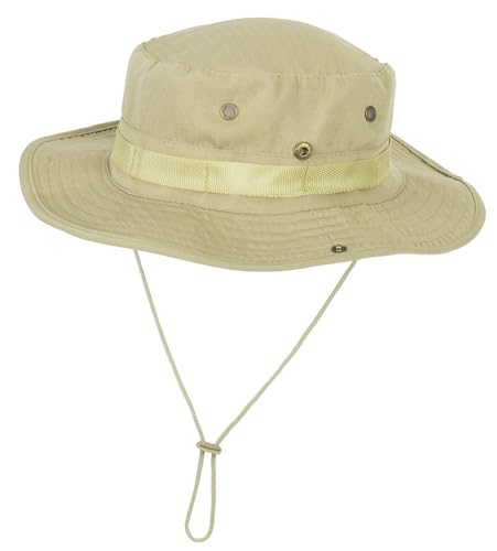 Wide Brim Sun Boonie Hat with Uv Protection for Women Men Safari Military Beach Costume Oufits