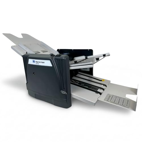 Martin Yale 1217A Automatic Paper Folder Machine, Medium Duty Auto Feed Document Folder for Offices, Schools, Mailrooms, and Churches, 7 Fold Types, 250 Sheet Capacity, Up to 10,300 Sheets per Hour