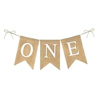 Shirene Girlande 1. Geburtstag,Wimpelkette mit Vorgefertigter Schnur für Jungenpartys Kinderparty Banner Gartendekoration und Hochstuhldekoration