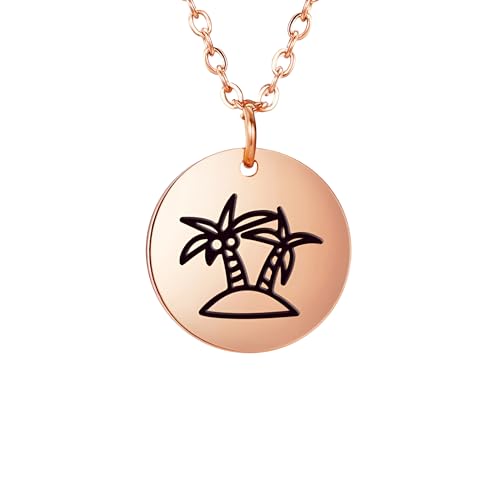 Collier palmier en argent idée cadeau idéale pour femme adepte d'évasion