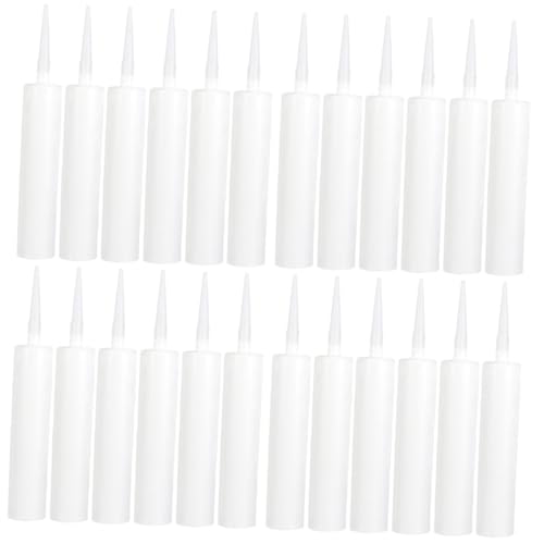 SHINEOFI 24 piezas Unidades Tubos de Calafateo Recargables para Bricolaje Reutilizables Ligeros y Prácticos para Reparaciones y de Selladores Personalizados