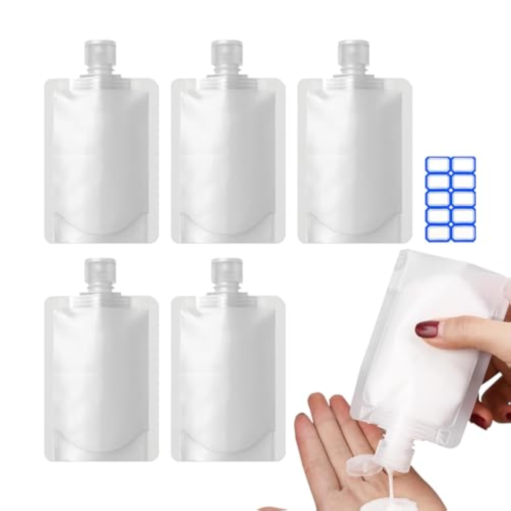 Travel Liquid Packaging Pouch Containers, Refillable