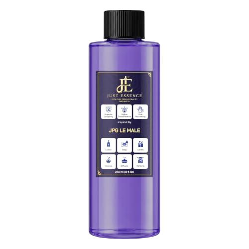 Just Essence JPG Le male Fregrance Perfume Oil | Premium Quality Concentrated Fragrance | Pure Perfume & Cologne Oil for Personal Body Use | 8 Fl Oz