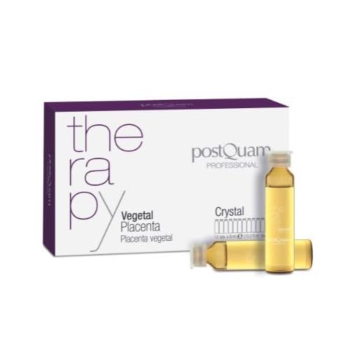 PostQuam - Pack de Ampollas de Placenta Vegetal Capilar - Tratamiento Anticaída para el Cabello - Estimula la Circulación y Previene la Caída Excesiva del Cabello - 12 Ampollas de 9 ml