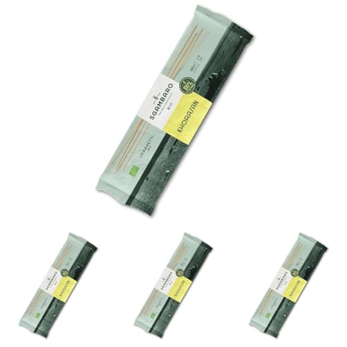 Sgambaro Pasta Bio 500 g Spaghetti n.5 di Grano Khorasan - Antico Grano Proteico, Coltivazione 100% Italiana - Versatilità in Cucina e Ricchezza Nutrizionale (Confezione da 4)