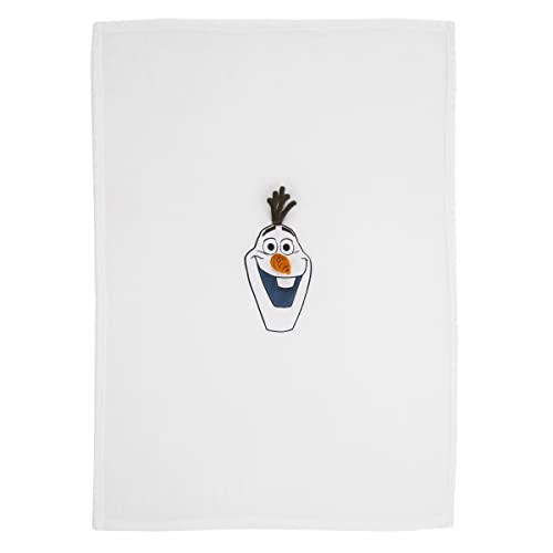 Image of NoJo Disney Frozen Winter Cheer White, Orange, Brown Olaf Character Shaped Blanket
