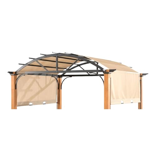 Garden Winds Heavy Duty Reinforced Replacement Canopy Top Cover Compatible with The A106003600, A106003604 Longford Wood Archway Pergola - Classic Sand, Riplock 500