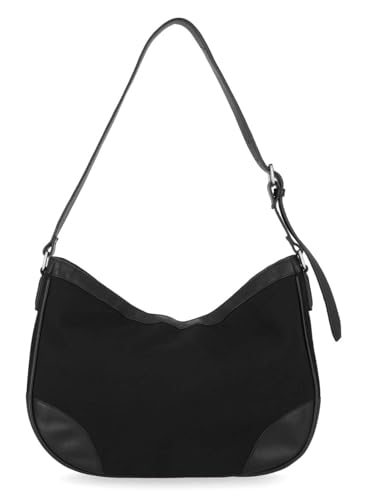 Harley-Davidson Women's B&S Logo Canvas Leather Hobo Shoulder Purse, Black4