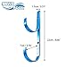 WWD POOL Swimming Pool Aluminum Pole Hanger Set, Blue, 2-Pack (4 Hooks), for Telescoping Poles, Leaf Rakes, Skimmers, Nets, Brushes, Vacuum Hoses (2pk)