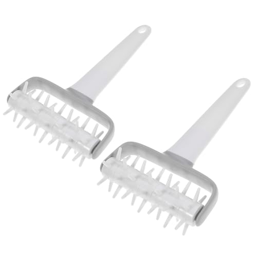 BESPORTBLE 2pcs Pizza Dough Roller Docker for Bread Baking Pizza Dough Docker Roller for Making and Cookie Rolling