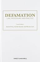 Defamation: Law, Procedure and Practice 1847036325 Book Cover