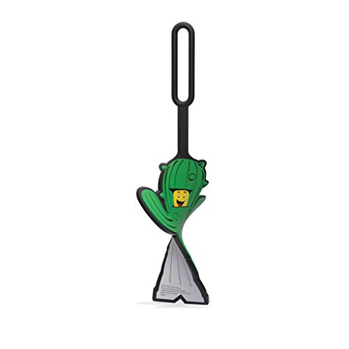 IQ LEGO Cactus Boy Luggage Tag - Green, Silicone, 7*2.5 Inches, Writable Surface, Perfect for Travel & Identification4