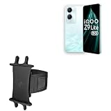 BoxWave Holster Compatible with vivo iQOO Z9 Lite - ActiveStretch Sport Armband, Adjustable Armband for Workout and Running - Jet Black