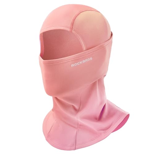 ROCKBROS Pasamontañas Anti Viento Transpirable para Deportes al Aire Libre Bicicleta Motocicleta Snowboard Esquí Ciclismo para Otoño Invierno Hombre y Mujer, Rosa