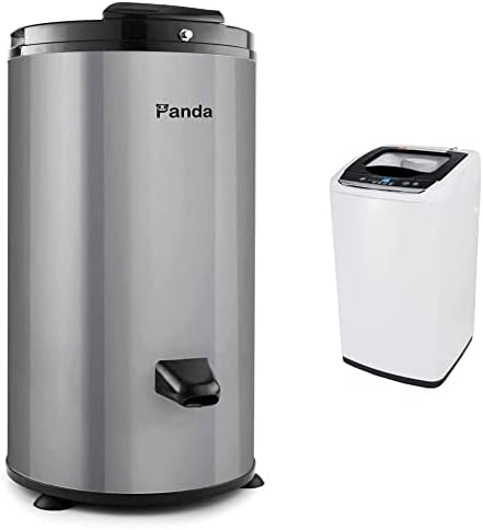 Panda 3200 rpm Portable Spin Dryer 110V/22lbs & BLACK+DECKER Small Portable Washer, Washing Machine for Household Use, Portable Washer 0.9 Cu. Ft. with 5 Cycles, Transparent Lid & LED Display