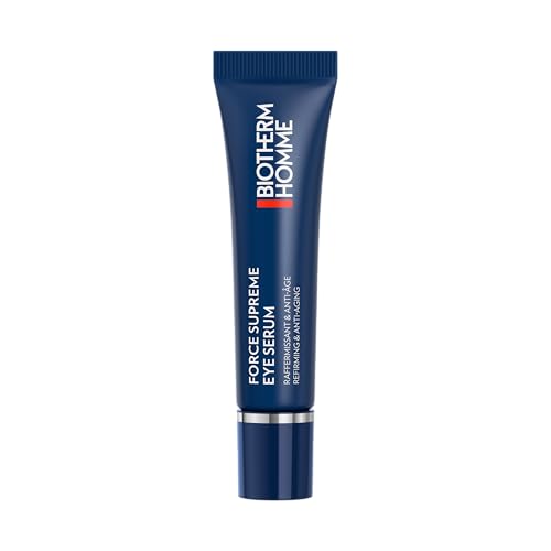 Biotherm Homme, Force Supreme Eye Serum, Sérum Contorno de Ojos Antiedad para Hombre, Reafirma y Revitaliza, Para Pieles Sensibles y de Todo Tipo, 15 ml