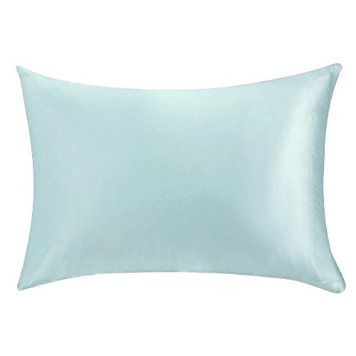 MEILIS Dark Green Silk Pillowcase for Toddler Pillows 14in x 19in