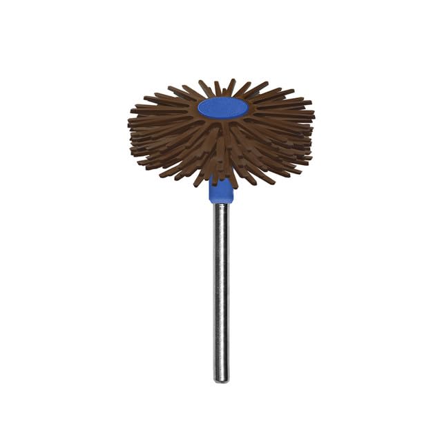 Dedeco Sunburst Radial Bristle Discs 5-Pack – 1" TS 6-Ply Mounted Discs – 3/32" Shanks – Dark Green 50 Grit (Extra-Coarse) – Aluminum Oxide (A/O) Polymer Bristles for Polishing & Finishing