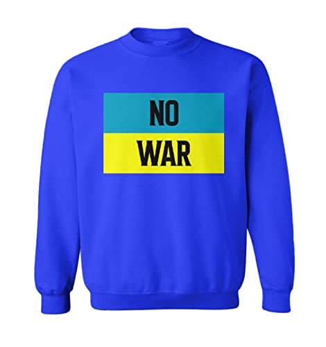 No War - Ukraine Flag Peace Toddler Fleece Crewneck Sweater