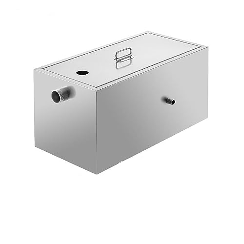 Commercial Grease Trap, 800x400x400mm Grease Interceptor, Grease Trap, Stainless Steel Fractional Filtration For Fast-food Chains Kitchen Commercial Home,for Restaurant Coffee Shop Home Kitchen