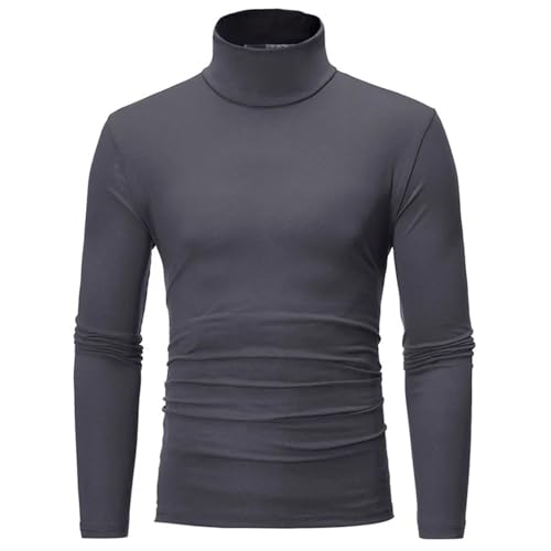 Turtleneck Men Knitting Base Turtleneck for Men Solid Color Elastic Thin Pullover4