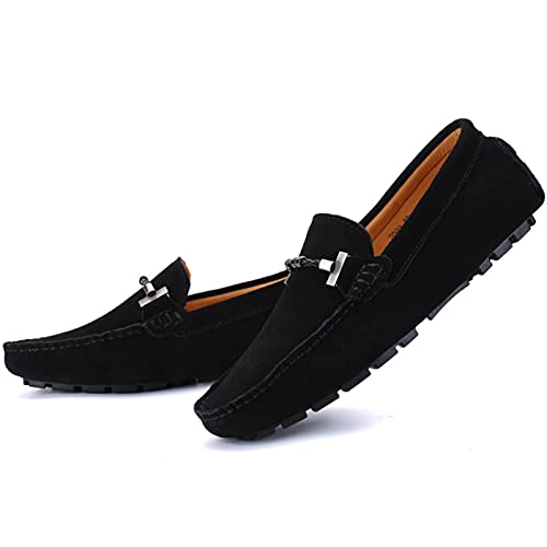 Flat Loafer for Men Suede Leather Slip-on Dress Driving Moccasins Casual Boat Shoes4
