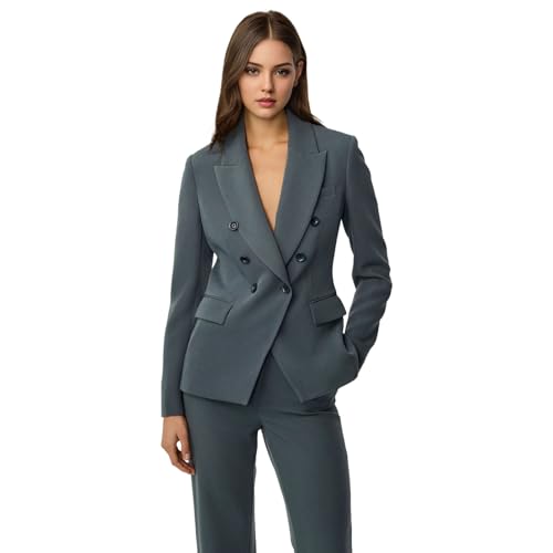TIANMEI Womens Tuxedos 2 Piece Business Casual Suits for Women Double Breasted Pant Suits for Women Luxury Dressy Outfits2