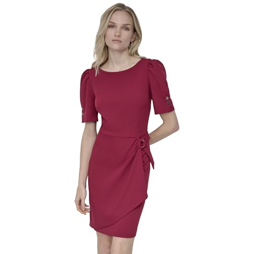 Image of DKNY Women's Short Sleeve Mini Sheath Dress