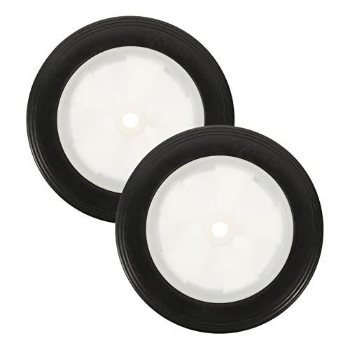 Cemaystic 静音ゴムキャスター 7インチ 2個セット ? 耐摩耗性 柔軟設計 芝刈り機 バーベキューラック 対応