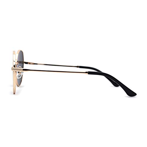 SA106 Octagonal Round Nerdy Classy 90s Metal Rim Retro Sunglasses3