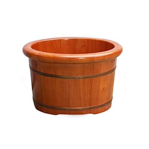 Tina de pies de madera sólida cubierta para pedicura miniatura 1