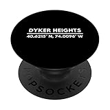 Dyker Heights New York Quartier de Brooklyn Latitude Longitude PopSockets PopGrip Interchangeable