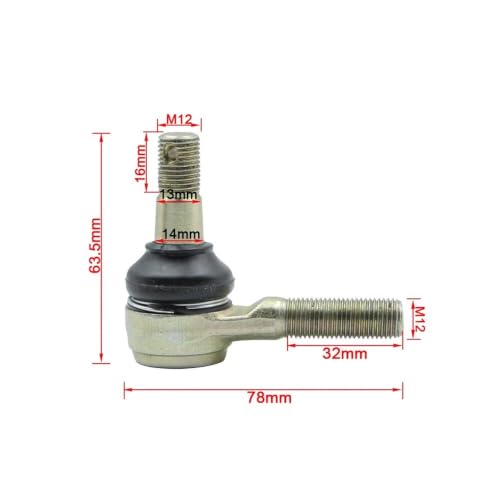 M12-M12 LH y RH hilo dirección varilla extremos rótula para buggy quad 3