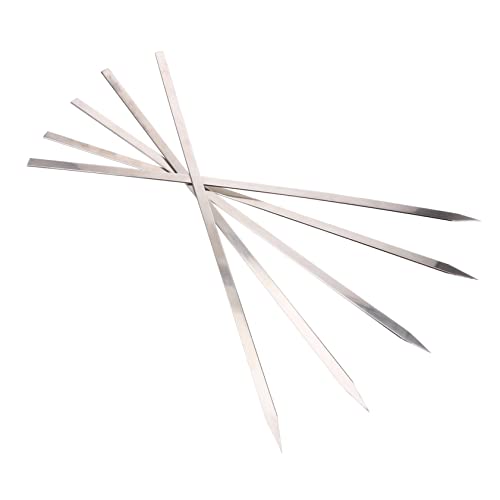 FONDOTIN 5 piezas Brochetas Inoxidable Pinchos Resistentes la Corrosión para Barbacoa Utensilios Prácticos para Asar Carne