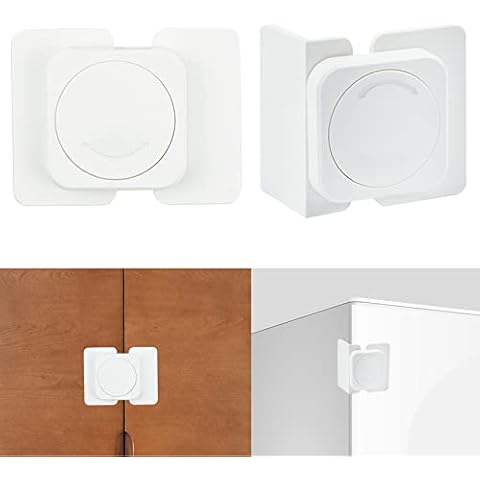 Auptiz Child Lock for Cabinet and Drawers,Child Safety Cupboard Door Locks,8 Pack Baby Proof,No Screws or Drilling,Baby Cabinet Locks for Kitchen Cabinets, Drawers, Appliances Cover