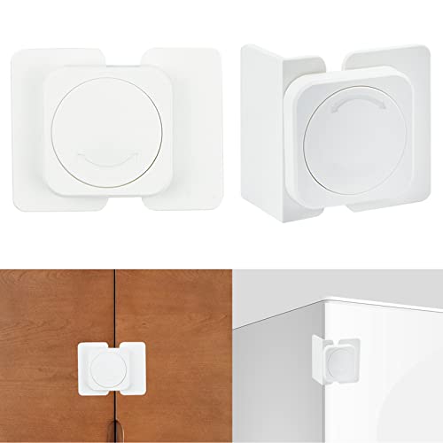 Auptiz 8Pcs Cerraduras de Seguridad para Niños,Cierre Seguridad Cajones Bebe,Cierres para Armarios, WC, Cocinas, Puertas y Ventanas, Nevera,Sin Necesidad de Taladrar Cover