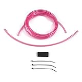 Universal 10'ft Kit 4mm ID/3.2mm ID Carburetor Vent Hose Lines compatible with Keihin Mikuni Carb Mx ATV (Clear Replica Pink)