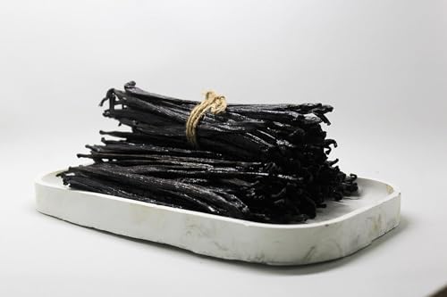 50 Vanilla Beans Grade B for Making Vanilla Extract, Vanilla Beans for Extract Grade 4-5 inches, Perfect for Homemade, baking and cooking. (50 Vanilla)